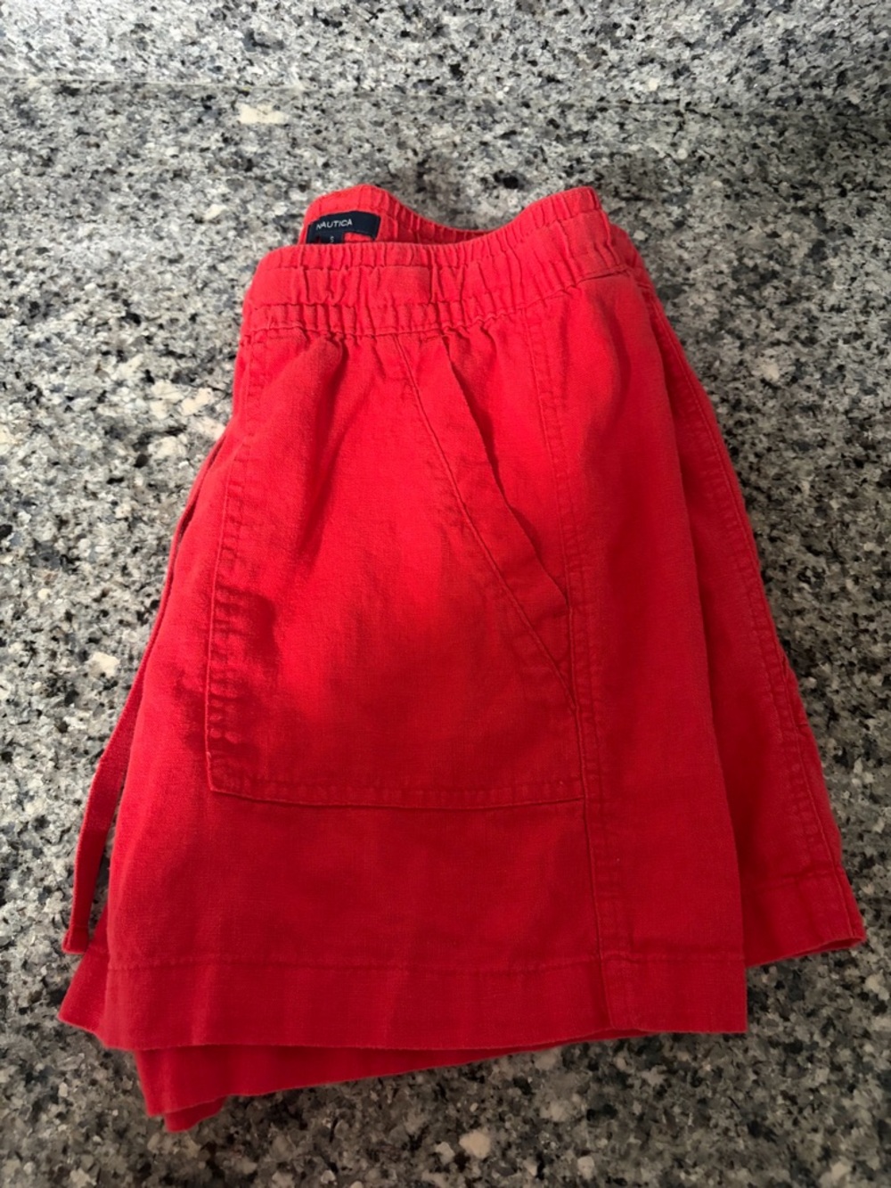Nautica Bright Red Elastic-Waist shorts